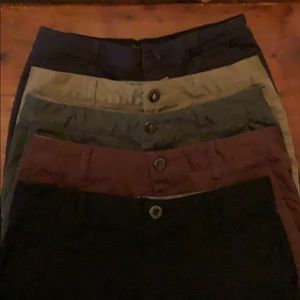 5 pairs of young men’s Blue Crown Chino Shorts.